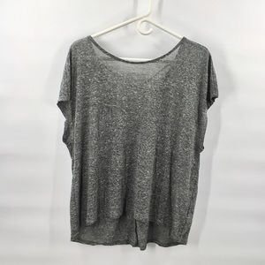 Gray burn out slub lightning T shirt…